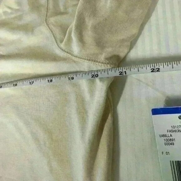 NWT Jones New York Ivory Long Sleeve Tee XL Stretch Classic Minimalist Basic - Picture 6 of 8